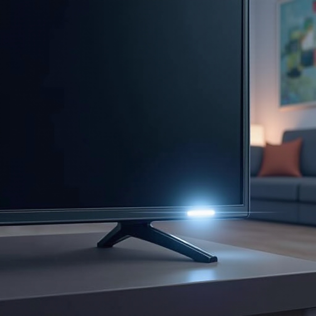 sharp tv white light flashing
