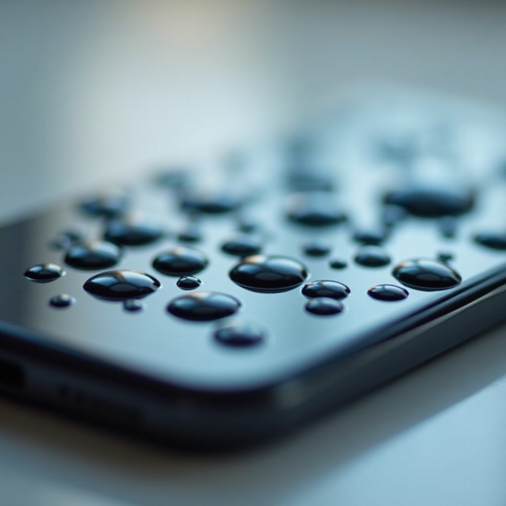 water in my phone screen