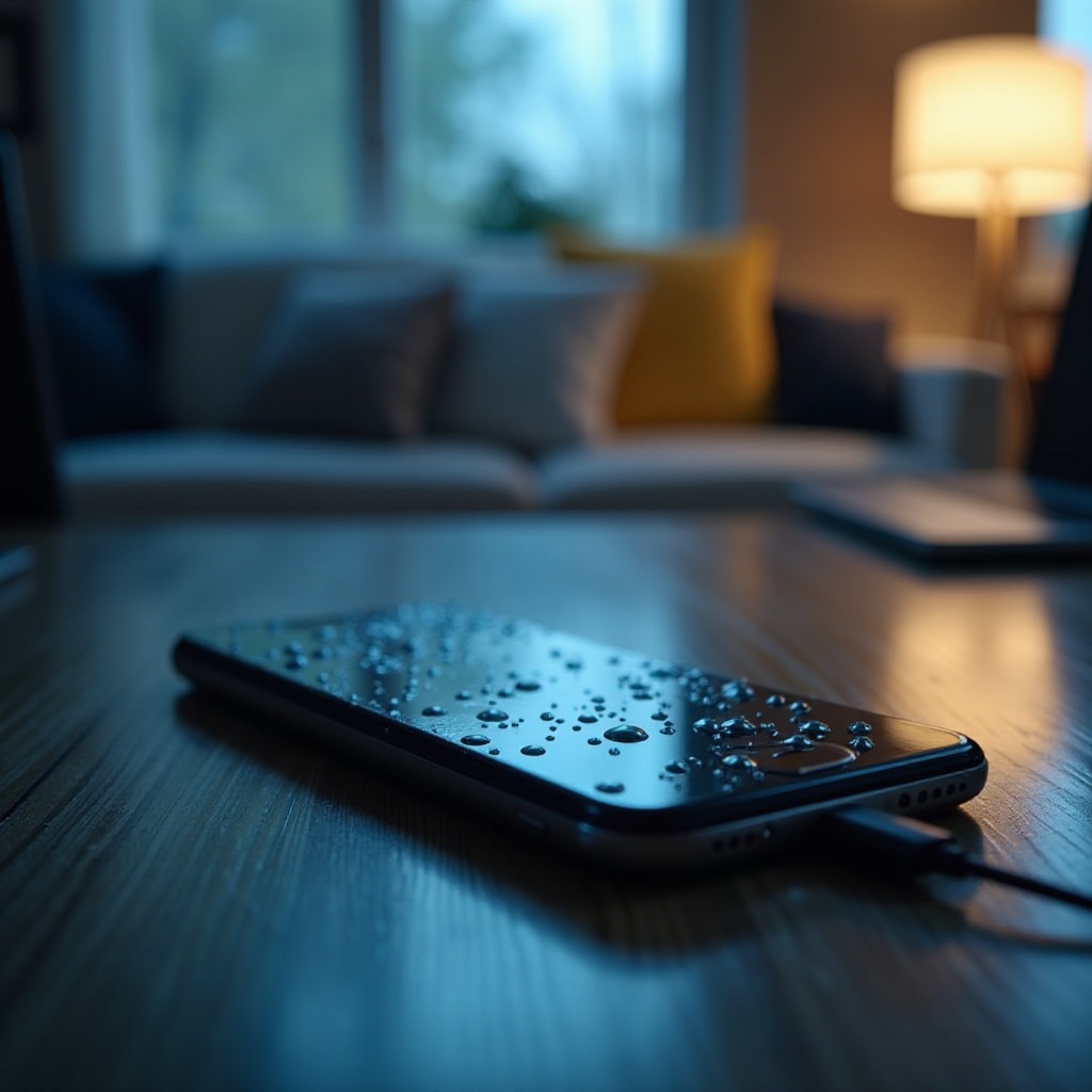 phone got wet not charging