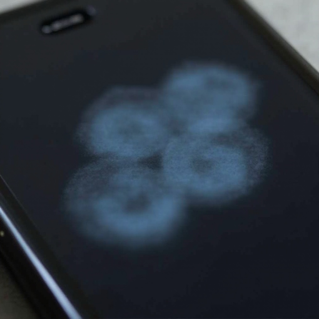 picture burned into phone screen